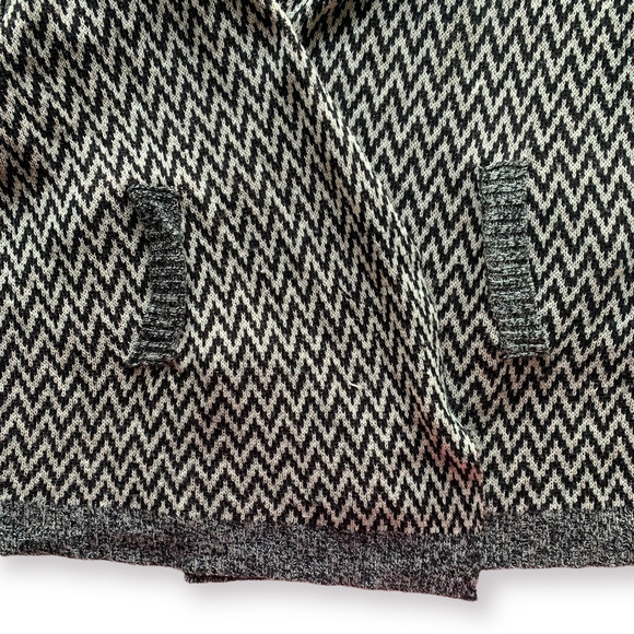 PINK OWL Open Front Cardigan Tribal Drape SouthWestern Aztec Sweater Medium Gray - Picture 7 of 10